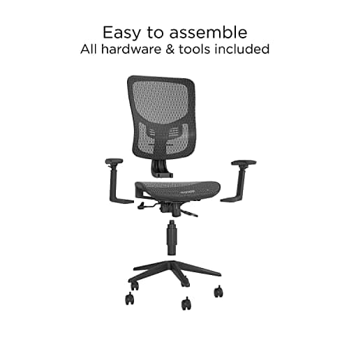 STAPLES Ergonomic Task Chair, Mesh, Ergonomic, Lumbar Support, Adjustable Height, Black 7