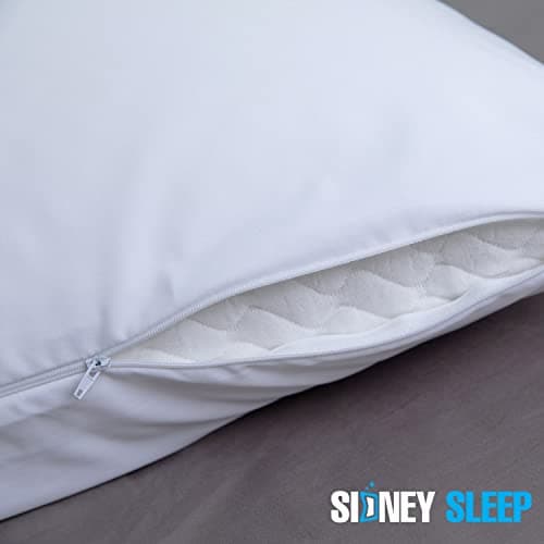 Sidney Sleep Curved Pillow Covers - Full Length Zipper Closure - Premium Soft Brushed Microfiber - 20 x 30 Inches - Fits Curved Side Sleeping Pillows (Queen, White) 5