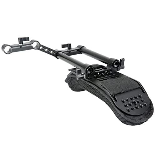 NICEYRIG 15mm Shoulder Pad Kit with Rail Raiser /15mm Rods 6 Inch for Shoulder Rig System Video Camera DSLR Camcorders 6