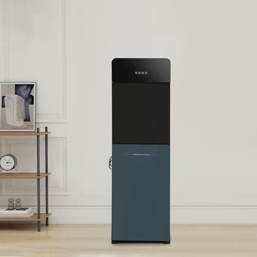 GSHIOIO Bottom Loading Water Cooler Dispenser for 5 Gallon Bottle 110V Hot and Cold Water Dispenser 3 or 5 Gallon Bottom-Mounted Water Gallon Dispenser for Home, Office, Apartment (Black-1) 6