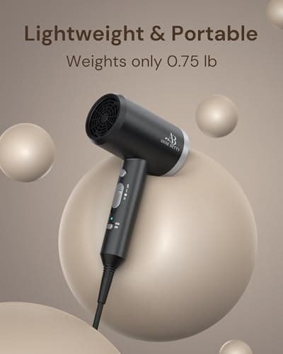 ANNE BETTY Ionic Hair Dryer with Diffuser, 1800W Blow Dryer for Women & Men, Fast-Drying, Lightweight, Low Noise, Hair Care Styling Tool for Home, Travel, Gifting 5