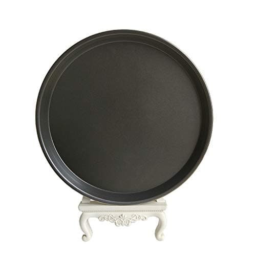 CRYDAY Carbon Steel Non-stick Pizza Pan Round Oven Tray Homemade Pizza Baking Sheet (12 inch)