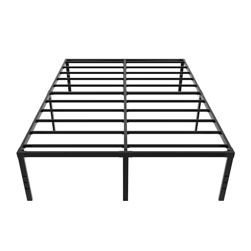 Yedop 18 Inch Full Size Metal Bed Frame, Full Bed Frame No Box Spring Needed, 2500 lbs Heavy Duty Steel Slat Support, Non-Slip, Noise Free, Sturdy Metal Bed Frame, Black