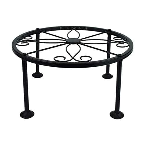 FOHOLA 1 Pack Potted Plant Stand, Rustproof Iron Black Potted Holder Perfect for Heavy Duty Garden Container, Beverage Dispenser, Balcony, Porch, Patio