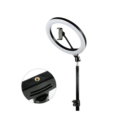ThtRht 10'' Ring Light Replacement Parts USB Switch Phone Holder 1/4 Screw Joint Without Tripod Stand for Photography LED Circle Lamp Ringlight Video Live Streaming Fill Lights Camera Webcam 5
