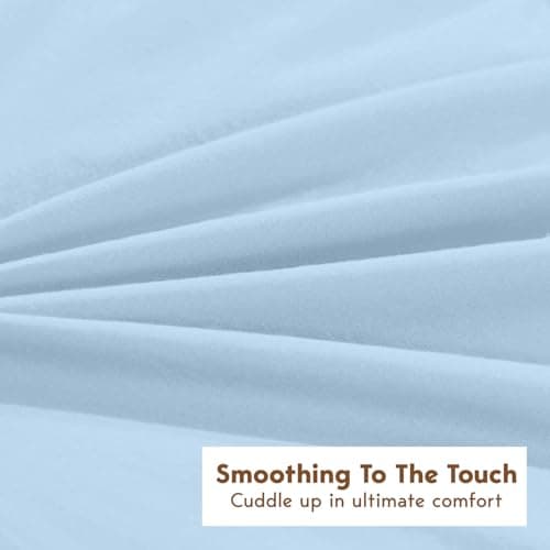 Zipper Fitted Sheet - RV King Size, 8 Inch Deep Pocket, Hotel Quality Brushed Microfiber Bottom Sheet, Soft Wrinkle-Free, Shrinkage and Fade Resistant, 1 Fitted Sheet Only (Light Blue) 5