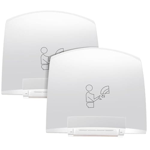 Rossesay 2 Pcs Electric Hand Dryer Commercial Compact Air Wiper Automatic Hand Air Dryer for Dry Machine Wall Business Home Household Restroom Office Mall, 110v,1200W(White)