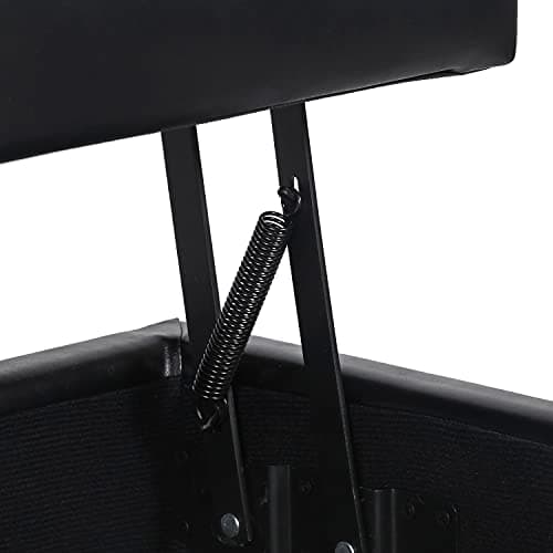Adeco Storage Ottoman Bench for Living Room – End of Bed Storage Bench, Multi-Functional Ottoman with Storage for Bedroom or Entryway (Black Leather-Lift Top, 42" D x 19" W x 17" H) 6