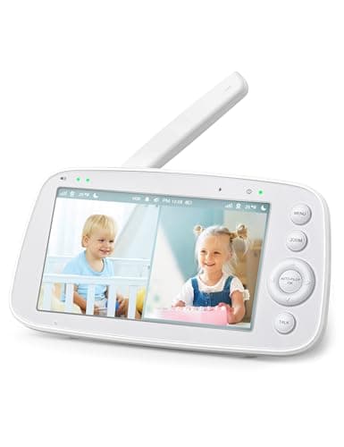 HiPP Video Baby Monitor Screen, 5” Parent Unit for VAVA, Single Split-Screen, Infrared Night Vision, 2X 4X Zoom, 900ft Long Range, 4500mAh Battery, 2-Way Audio Talk