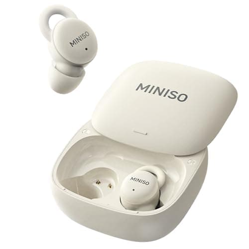 MINISO X10 Bluetooth Sleep Wireless Earbuds Noise Blocking Earbuds Comfortable Fit Bluetooth 5.4 Earphones for Sleep Sounds Side Sleeper in-Ear Wireless Headphones for Sleeping Flat Ear Buds Beige