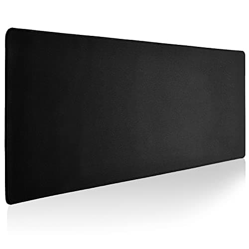 Reniteco Large Gaming Mouse Pad with Durable Stitched Edges, Non-Slip Rubber Base, Big Computer Keyboard Mouse Mat Desk Pad for Home Office Gaming Work, 31.5''x11.8''x0.12'', Black
