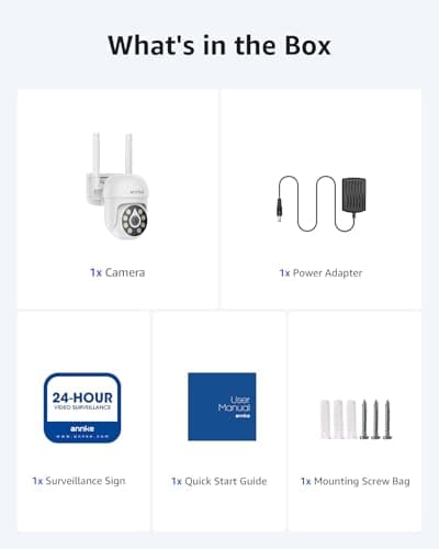 ANNKE Outdoor Wireless Camera, 360° Pan & Tilt, 5MP Camera for Home Security, Auto Tracking, 2 Way Audio, Human Detection, PIR Detection, Night Vision, up to 128G, Alexa, IP66 9