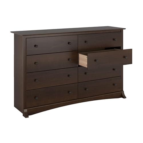 Prepac Sonoma 8 Drawer Double Dresser for Bedroom, Wide Chest of Drawers, Bedroom Furniture, Clothes Storage and Organizer, 17.25" D x 59" W x 37" H, Espresso, EDC-6338 9