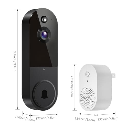 Guggre 1080P Smart Video Doorbell Camera, Intelligent AI Human Detection, Two-Way Audio, IR Night Vision, 2.4Ghz Wi-Fi Only, Battery Powered, Cloud Storage (Sold Seperately) 8
