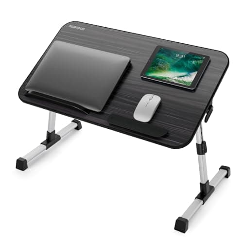 Nearpow Laptop Bed Tray Table, Adjustable Laptop Bed Stand, Portable Standing Table with Foldable Legs, Foldable Lap Tablet Table for Sofa Couch Floor - Medium Size