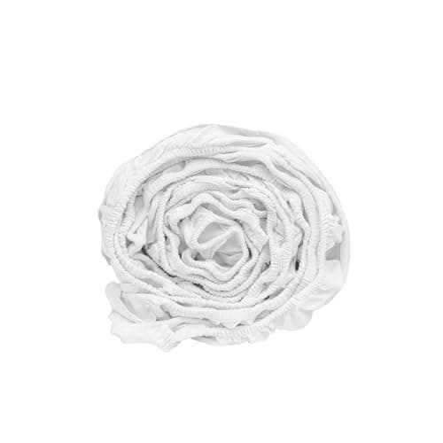 Organic Cotton King Fitted Sheet - 400 Thread Count, 100% GOTS Certified Organic Cotton, Breathable, White, Chemical-Free, Soft, Cooling Sateen Fitted Sheets with Elastic (King - White)