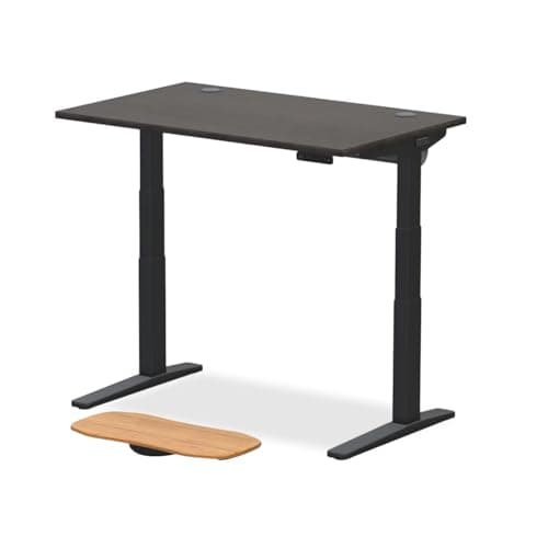 UPLIFTDESK V3 2-Leg Ash Gray Laminate Wood Standing Desk – Adjustable Height, Advanced 1-Touch Memory Keypad, Under Desk Cable Management, Wire Grommets & Rocker Board (Black C-Frame, 48 x 30 inch)