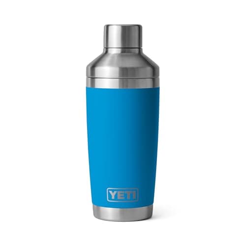 YETI Rambler 20 oz Cocktail Shaker, Stainless Steel, Vacuum Insulated, Big Wave Blue