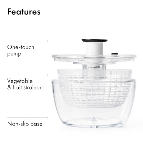 OXO Good Grips Little Salad & Herb Salad Spinner, Fruit Washer and Lettuce Spinner 9