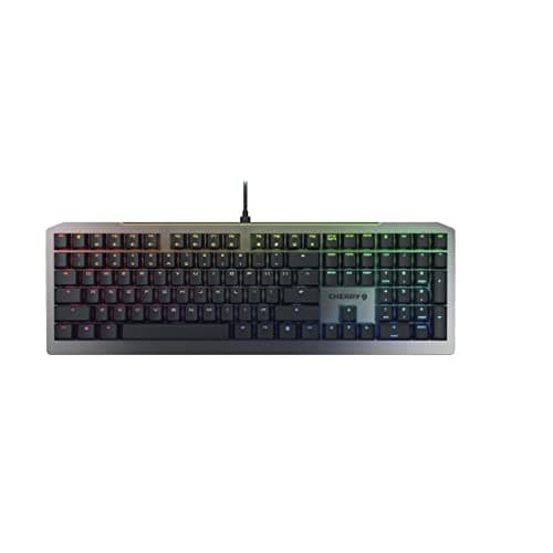 Cherry MV 3.0 Viola Wired Mechanical Gaming Keyboard. RGB Backlight with Cross Linear Viola Switches. from The Makers of The MX Switch. (Black)