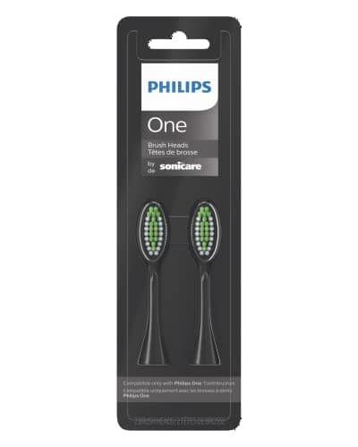 Philips One by Sonicare 2pk Brush Heads, Black BH1022/06 9