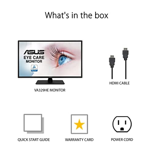 ASUS 32 Inch 1080P Monitor (VA329HE) - Full HD, IPS, 75Hz, Adaptive-Sync, Eye Care, Low Blue Light, Flicker Free, HDMI, VGA, Wall Mountable, Tilt Adjustable, Black 7
