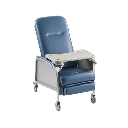 VEVOR Geri Chair Recliner, 3-Position Reclining Geri Chair, Movable Medical Recliner Chairs with 4 Wheels, Soft Padded Seat & Detachable Tray, Ideal for Hospital, Nursing Home, and Geriatric Home Care 9