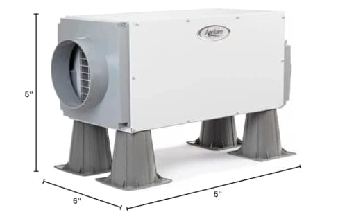 CrawlSpace-DIY Dehumidifier Condensate Pump Risers – 6 Inch Heavy Duty Furniture Risers with Adhesive Pads, 2,000 lb Capacity Each, Gray (4 Pack) for Crawl Space & Basement Equipment 7