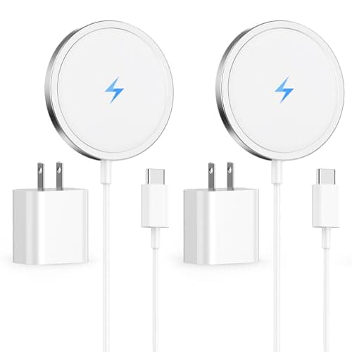 2026 Latest Magnetic Wireless Charger for iPhone:Mag-Safe Charger Fast Charging, 2 Pack 20W USB C Charging Block Adapter for iPhone 17 16 15 14 13 12 Pro Max Plus & Airpods 2 3 4Pro