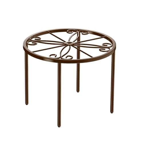 bussdis Plant Stand Plant Holder 11.4''Diameterx8.8''Height Anti-rust Metal Flower Pot Stand - indoor outdoor Flower Rack - Single Display Rack Bronze for Home and Courtyard