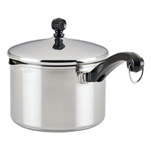 Farberware Classic Stainless Steel 3-Quart Covered Straining Saucepan - - Silver 10