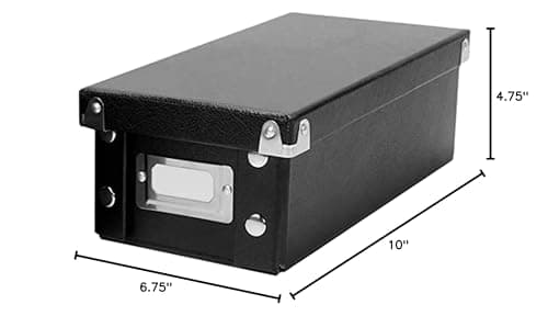 Snap-N-Store Index Card Holder Storage Box - Collapsible Organizer Box fits 1100 Flash Cards - Business, Recipe, or Note Card - 4 x 6, 1 Pack, Black 6