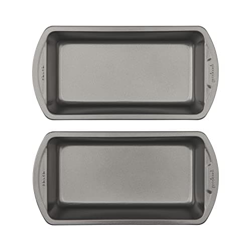 GoodCook Nonstick Loaf Pan 8 x 4-Inch Heavy-Duty Steel Bakeware with Easy-Clean Non-Stick Coating, Oven & Dishwasher Safe Pan for Meatloaf Breads Lasagnas Casseroles & More, Set of 2, Gray