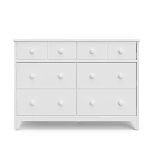 Storkcraft Moss 6 Drawer Dresser (White) – GREENGUARD Gold Certified Nursery Dresser, Safety-Focused Interlocking Drawer System, Chest of Drawers for Bedroom, Wood Craftsmanship 9