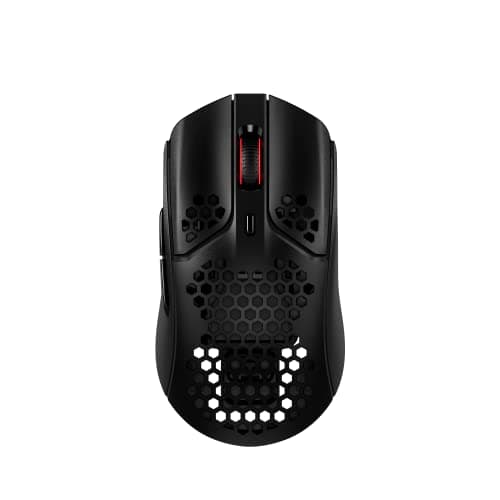 HyperX Pulsefire Haste Wireless Gaming Mouse Ultra Lightweight 61g 100 Hour Battery Life, Honeycomb Shell, 16000 DP,I 6 Programmable Buttons, HyperX NGENUITY, for PC, PS4, Xbox Series, Black (Renewed)