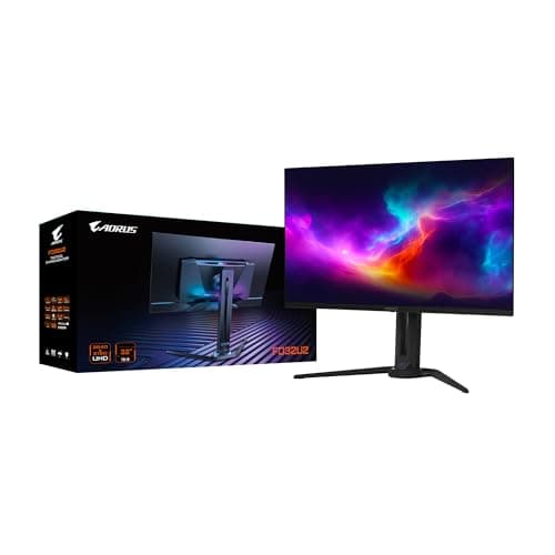 GIGABYTE - AORUS FO32U2-32" QD OLED Gaming Monitor - UHD 3840x2160-240Hz - 0.03ms GTG - AMD FreeSync Premium Pro - Type C KVM - HDMI, DP, Type C - Height Adjustable - Black 12