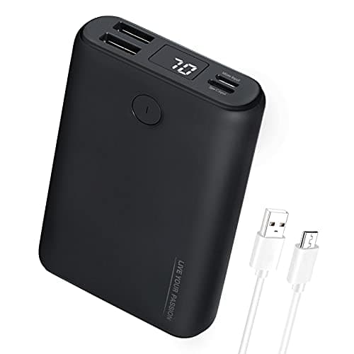 TIDEWE Power Bank, Rechargeable Battery Pack Suitable for Heated Clothes, USB-C 10000mAh Portable Charger with Dual Output Port for iPhone, Samsung Galaxy, and More（Include Power Bank & USB-C Only）