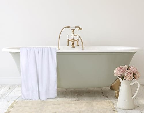 Utopia Towels Luxurious Jumbo Bath Sheet 2 Piece, 600 GSM, 35 by 70 Inches, 100% Ring Spun Cotton, Highly Absorbent and Quick Dry Extra Large Bath Towel, Super Soft Towel, White 8