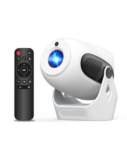 【Electric Focus】Projector with WiFi 6 and Bluetooth 5.0, Mini Portable Native 720P with 4K Support, Smart Proyector Built in Apps, Auto Vertical Keystone, Home Movie Projectors for Outdoor