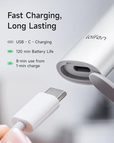 Laifen T1 Pro 1-Blade Electric Shaver, High-Speed 12,000 Cuts/Min, Long Hair Trimmer with 3 Guards, for Sparse Beard & Daily Styling, Wet & Dry, IPX7 Waterproof Razor (Space Gray) 8