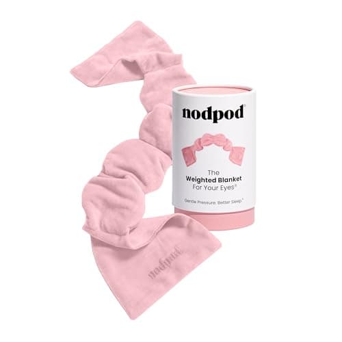 Nodpod Gentle Pressure Sleep Mask | Patented Light Blocking Design for Sleeping, Traveling & Relaxation - Blush Pink