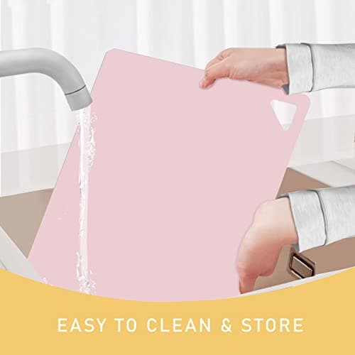 7 Pieces Plastic Flexible Cutting Boards for Kitchen, Non Slip Cutting Mats with Food Icons, Easy-Grip Handles, BPA- Free, 15"x12" 6