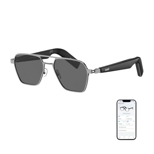 GetD AI Glasses, AI Real-time Translation with 147 Languages, Smart Nylon Polarized Sunglasses, Bluetooth Glasses for Men/Women with Speaker, Audio Glass for Traveling, Music