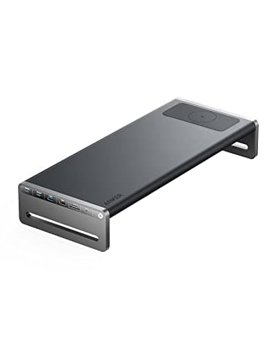 Anker 675 USB-C Docking Station (12-in-1, Monitor Stand, Wireless) with 10Gbps USB-C Ports, 4K@60Hz HDMI Display, Wireless Charging Pad, for Lenovo ThinkPad, MacBook Pro M1 / M2