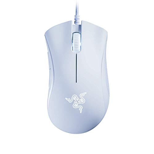 Razer DeathAdder Essential Gaming Mouse: 6400 DPI Optical Sensor - 5 Programmable Buttons - Mechanical Switches - Rubber Side Grips - White (Renewed)