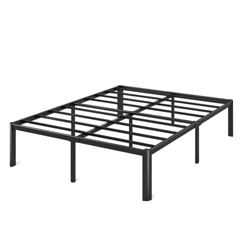 Zinus Van 16 Inch Full Metal Platform Bed, Steel Slat Support, No Box Spring Needed, Eco Friendly WonderBox Packaging, Easy Assembly, Black 12