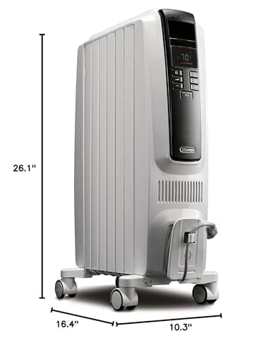 De'Longhi Dragon Digital Oil Filled Radiator Heater, 1500W Electric Space Heater for indoor use, programmable timer, Energy Saving, full room heater with safety features TRD40615E 7