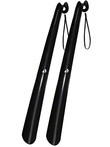 Nextnoid Shoe Horn Long Handle for Seniors - 16.5" Straight & Sturdy Long Shoe Horn for Men, Women & Kids (Pack of 2)