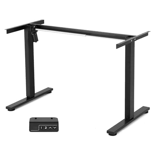 TOPSKY Single Motor 2-Stage Electric Adjustable Standing Computer Desk for Home and Office with 27.1"-44.8" Adjustable Height Range DF00.01 (Black Frame only)