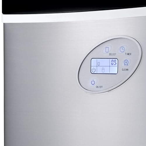 NewAir 50 lb. Countertop Ice Maker | Portable Bullet Ice Machine | 12 Cubes in 7 Minutes, 3 Ice Sizes | Stainless Steel, Self-Cleaning, BPA-Free 10